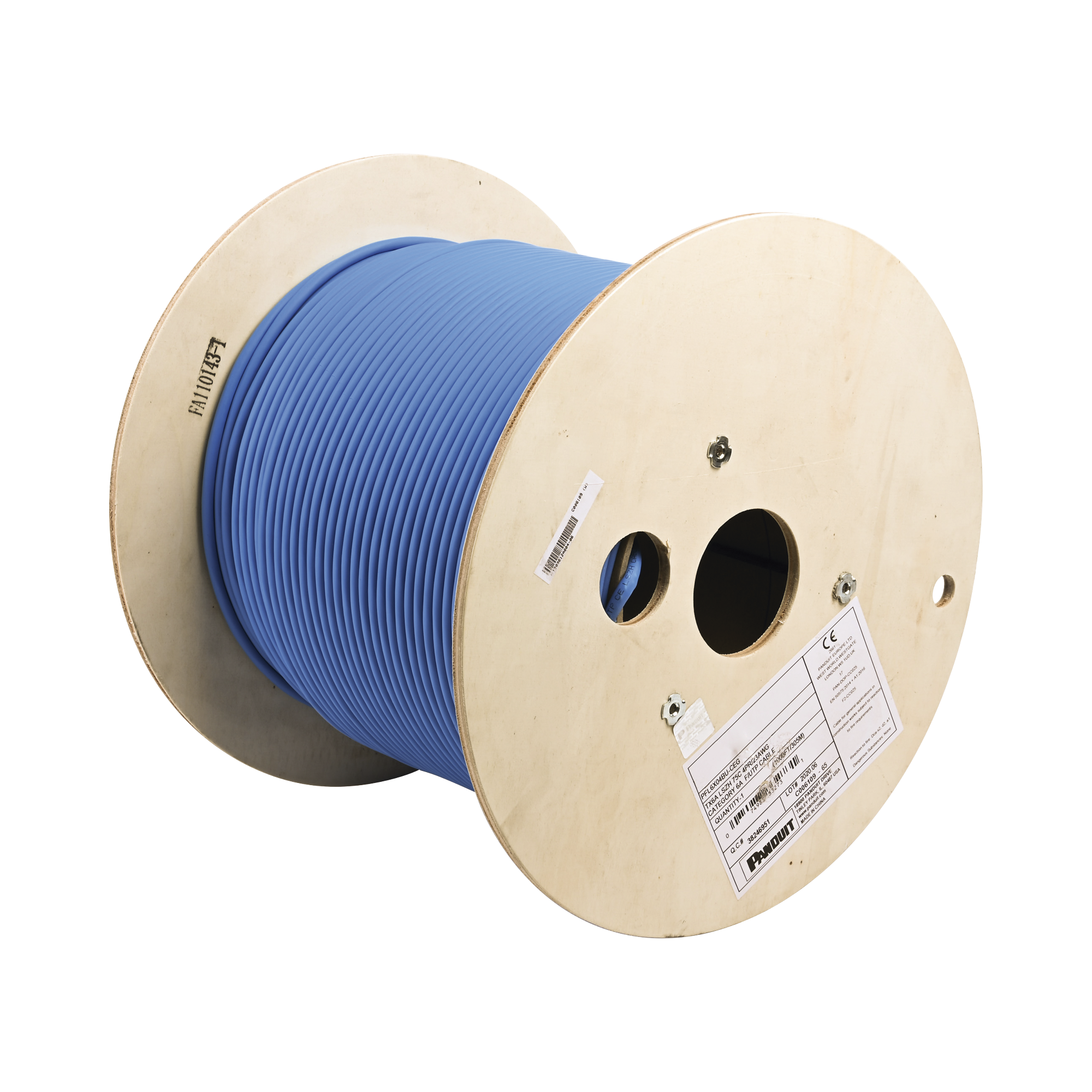 Bobina de Cable Blindado F/UTP de 4 Pares, Cat6A, Soporte de Aplicaciones 10GBase-T, LSZH (Libre de Gases Tóxicos), Color Azul, 305m Bobina de Cable Blindado F/UTP de 4 Pares, Cat6A, Soporte de Aplicaciones 10GBase-T, LSZH (Libre de Gases Tóxicos), Color Azul, 305m